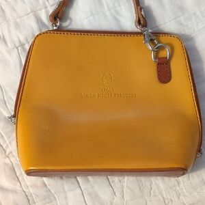 Mustard Leather Crossbody Bag